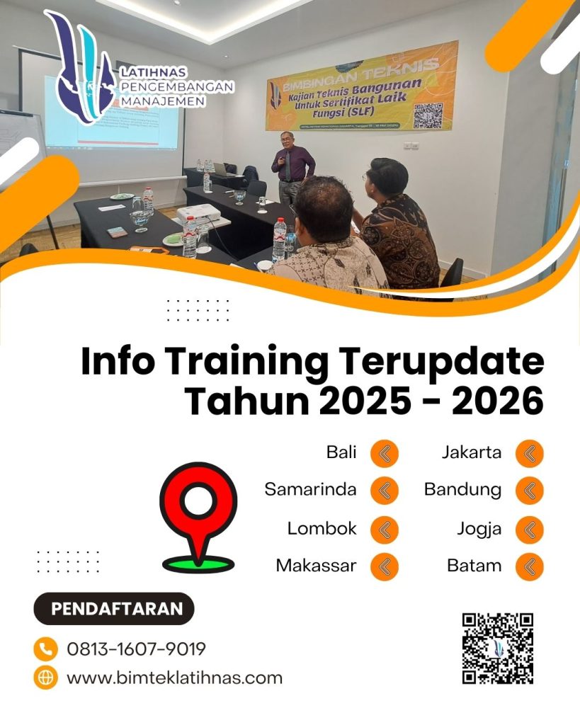 Info Training Administrasi dan Dokumentasi Pemeliharaan Gedung Tahun 2025 - 2026