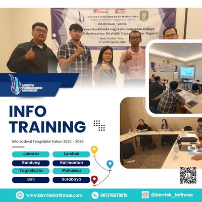 JADWAL BIMTEK PENGELOLAAN SDM RUMAH SAKIT & STRATEGI PENINGKATAN KINERJA SERTA KOMPETENSI PEGAWAI DALAM MEWUJUDKAN ASN BERAKHLAK DI LINGKUNGAN RUMAH SAKIT RSUD 2025