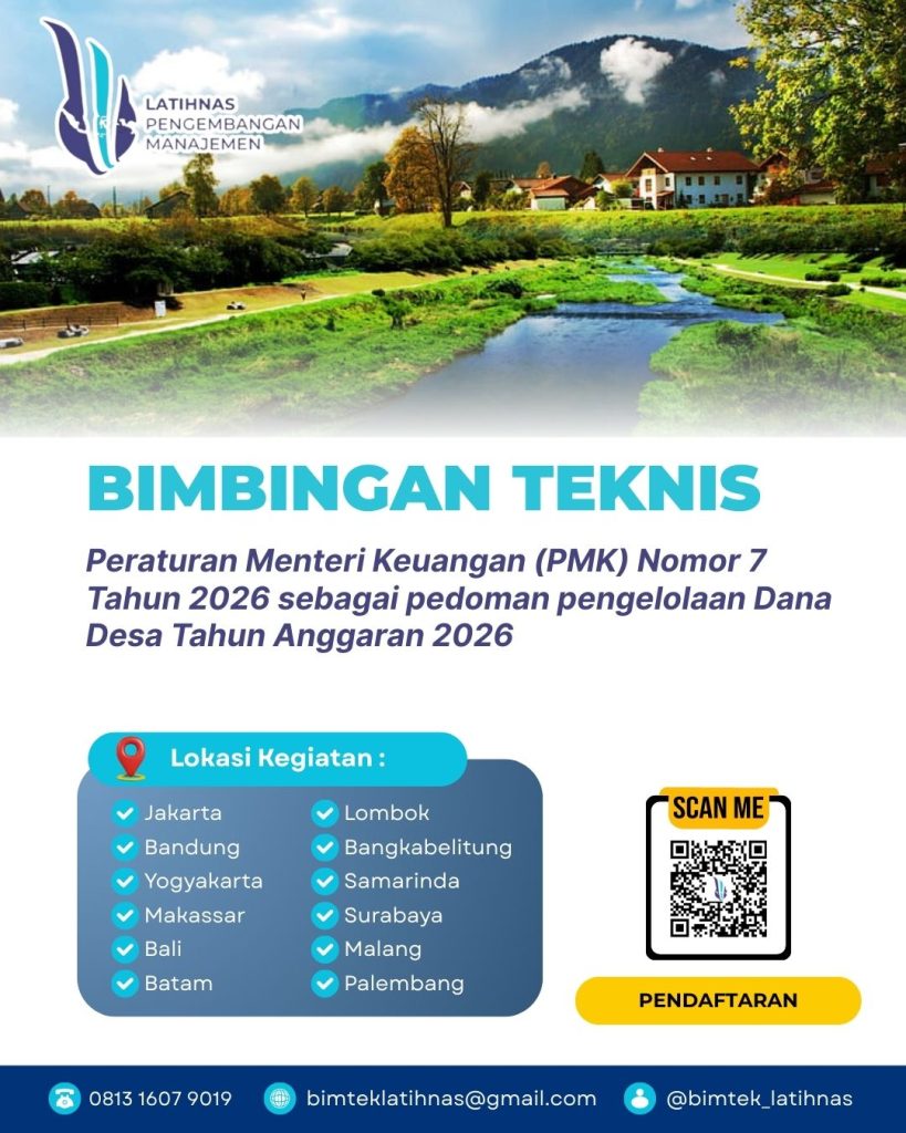 Bimtek PMK Nomor 7 Tahun 2026 Sebagai Pedoman Pengelolaan Dana Desa Tahun Anggaran 2026